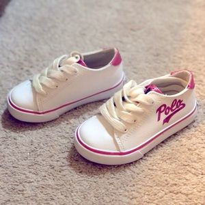 Toddler girl polo sneakers